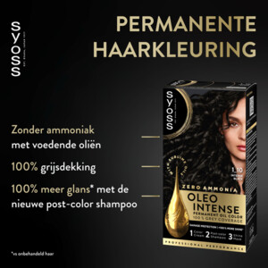 Syoss Oleo Intense Haarverf 1-10 Intens Zwart - 9.49 euro