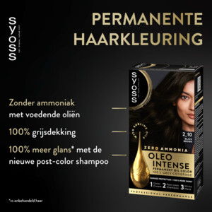 3x Syoss Oleo Intense Haarverf 2-10 Bruinzwart - 24.45 euro