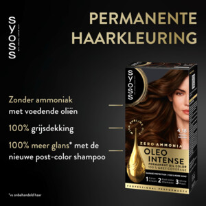 3x Syoss Oleo Intense Haarverf 4-18 Mokkabruin - 26.86 euro
