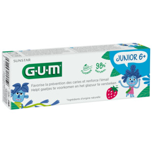 4x GUM Tandpasta Junior 6+ - 13.57 euro
