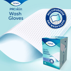 3x TENA Proskin Wash Gloves Plastic Binnenkant - 49.27 euro