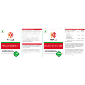 2x Vitals Vitamine B12 2000mcg - 41.96 euro