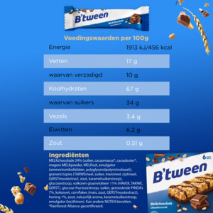 Hero B'tween Mueslireep Melkchocolade - 1.99 euro