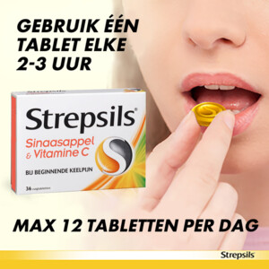 Strepsils Zuigtabletten Sinaasappel & Vitamine C - 8.59 euro