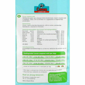 Cavom Compleet Hondenvoer Droog Midi 10 kg