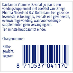 Davitamon Vitamine D3 Vanaf 50 Jaar - 15.09 euro