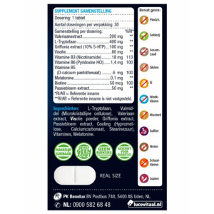 2x Lucovitaal Melatonine 5-HTP L-Tryptofaan - 11.19 euro