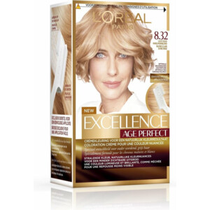 L'Oréal Excellence Age Perfect Permanente Haarkleuring 8.32 Licht Goud Parelmoerblond - 15.99 euro