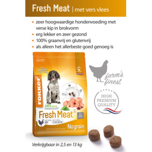 Fokker Fresh Meat Hondenvoer Kip 13 kg