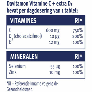 Davitamon Vitamine C Hoog Gedoseerd + Extra D3 - 10.19 euro