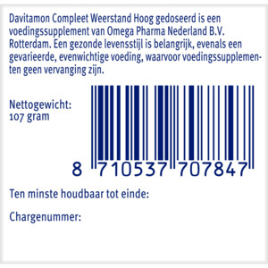 Davitamon Compleet Weerstand Hoog Gedoseerd - 18.09 euro
