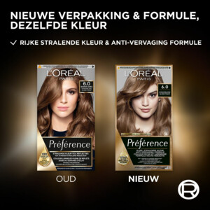L'Oréal Préférence Permanente Haarkleuring 6.0 Donkerblond - 22.99 euro