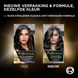 L'Oréal Préférence Permanente Haarkleuring 3.0 Donkerbruin - 20.69 euro