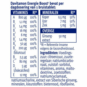 Davitamon Energie Boost Multivitamines Mineralen - 10.59 euro