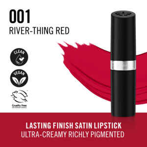 Rimmel Lasting Finish Satin Lipstick 001 River-Thing Red - 12.99 euro