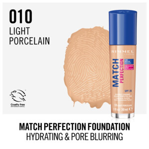 Rimmel Match Perfection Foundation 010 Light Porcelain - 15.19 euro