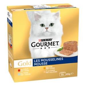 Gourmet Gold Fijne Mousse Rood 8 x 85 gr