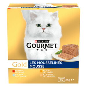 Gourmet Gold Fijne Mousse Rood 8 x 85 gr