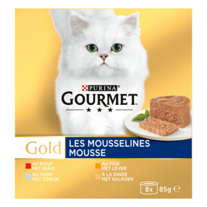 Gourmet Gold Fijne Mousse Rood 8 x 85 gr