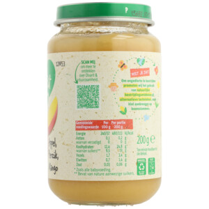 6x Olvarit Fruithapje 12m Appel Perzik Mango - 12.4 euro