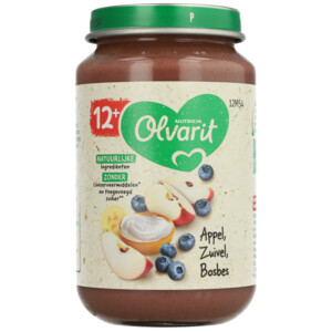 Olvarit Fruithapje 12m Appel Yogurt Bosbes - 2.19 euro