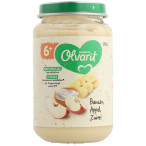Olvarit Fruithapje 6m Banaan Appel Yoghurt - 2.09 euro