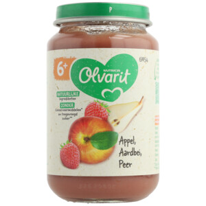 6x Olvarit Fruithapje 6m Appel Aardbei Peer - 11.26 euro