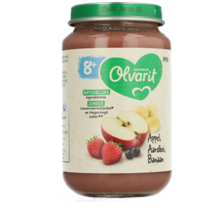 6x Olvarit Fruithapje 8m Appel Aardbei Banaan - 11.04 euro