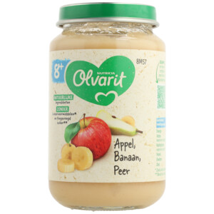 Olvarit Fruithapje 8m Appel Banaan Peer - 1.95 euro