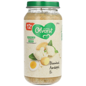 6x Olvarit Maaltijd 12m Bloemkool Aardappel Ei - 13.87 euro