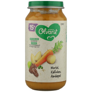 6x Olvarit Maaltijd 15m Wortel Kalfsvlees Aardappel - 14.79 euro