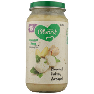6x Olvarit Maaltijd 15m Bloemkool Kalkoen Aardappel - 14.99 euro