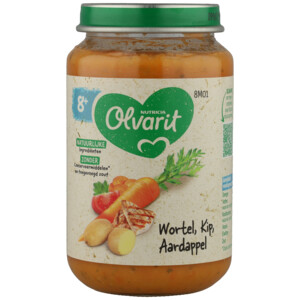 6x Olvarit Maaltijd 8m Wortel Kip Aardappel - 12.17 euro