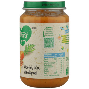 6x Olvarit Maaltijd 8m Wortel Kip Aardappel - 12.17 euro
