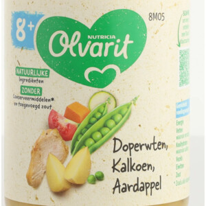 Olvarit Maaltijd 8m Doperwten Kalkoen Aardappel - 2.19 euro