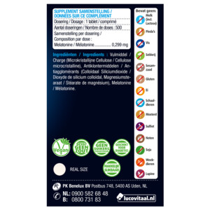 2x Lucovitaal Melatonine Puur 0.299mg - 18.98 euro