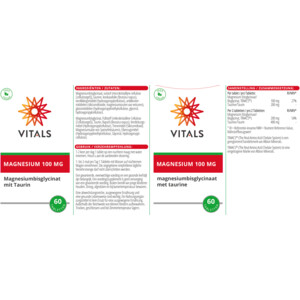 Vitals Magnesium 100mg - 28.45 euro