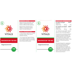 2x Vitals Magnesium 100mg - 37.74 euro