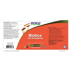 NOW Biotica 4X6 Acidophilus - 17.05 euro