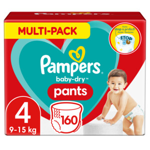 Parameters genetisch voering Pampers Baby Dry Luierbroekjes Maat 4 (9-15 kg) 160 stuks | Plein.nl