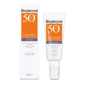 Biodermal Zonnecreme Gezicht Anti Age SPF50+ - 27.99 euro