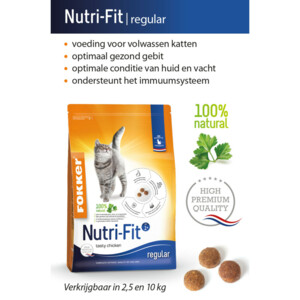 Fokker Nutri Fit Kattenvoer Kip 10 kg