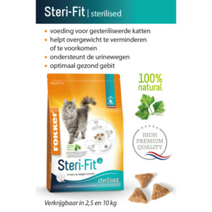 Fokker Steri-Fit Kattenvoer Gevogelte 10 kg