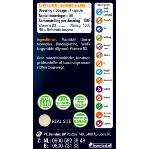 Lucovitaal Vitamine D3 75mcg Forte - 14.99 euro