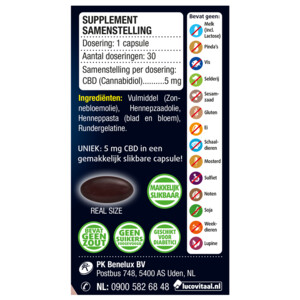 2x Lucovitaal CBD Cannabidiol 5 mg - 16.79 euro