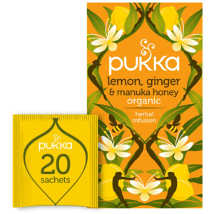 4x Pukka Biologische Thee Lemon Ginger Momile Gingera Manuka Honey - 20.86 euro