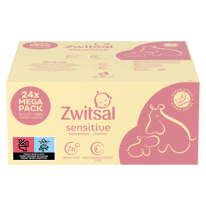 2x Zwitsal Billendoekjes Sensitive Voordeelverpakking - 116.33 euro