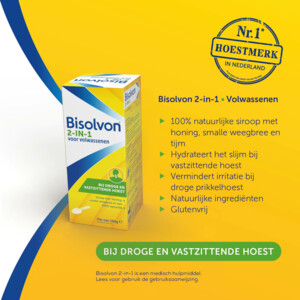 Bisolvon Hoestsiroop 2-in-1 Volwassenen - 10.75 euro