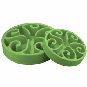 Eat Slow Live Longer Anti-schrok Voerbak Rond Groen 20,5 cm