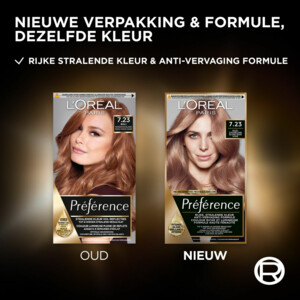 L'Oréal Préférence Permanente Haarkleuring 7.23 Rosegoud Blond - 22.99 euro